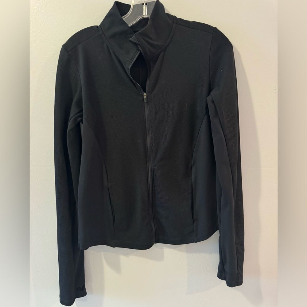 Nike Ribbed Full Zip Women's Black Jacket Small